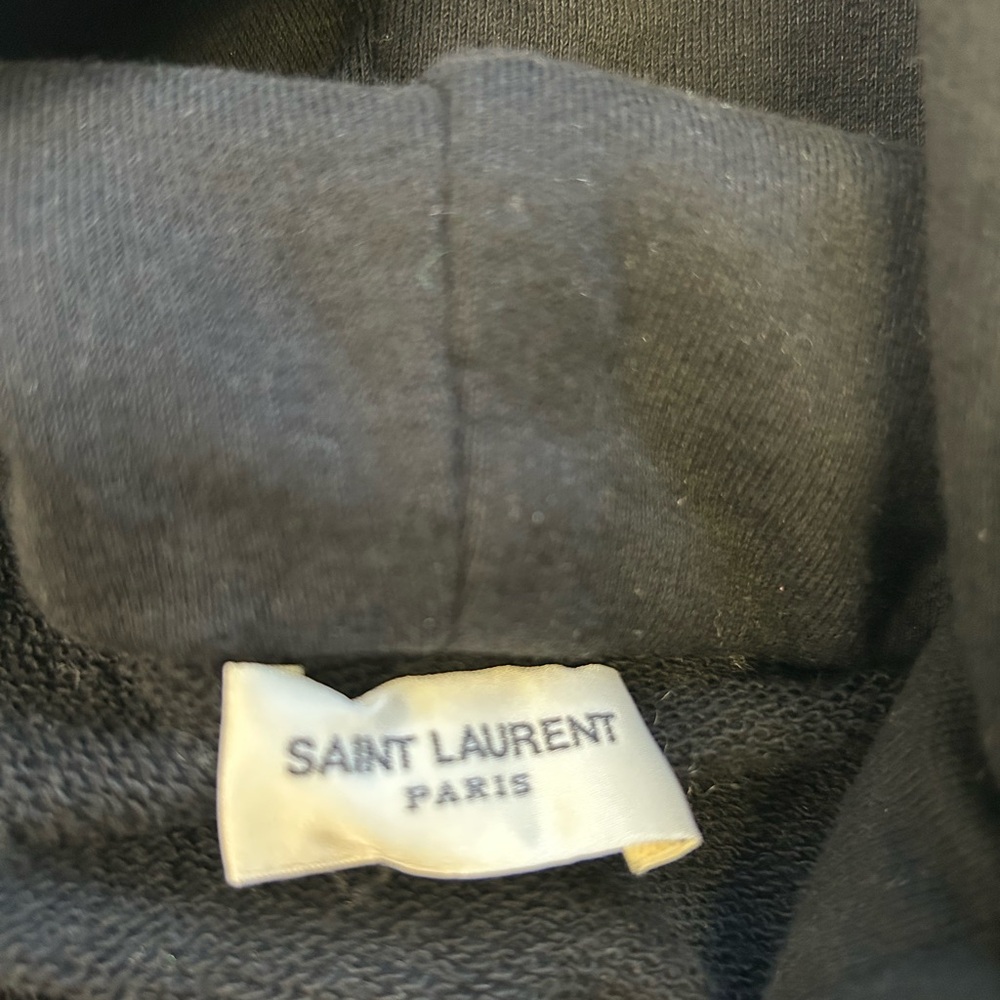Saint Laurent Logo Hoodie – Black - Picture 4 of 12